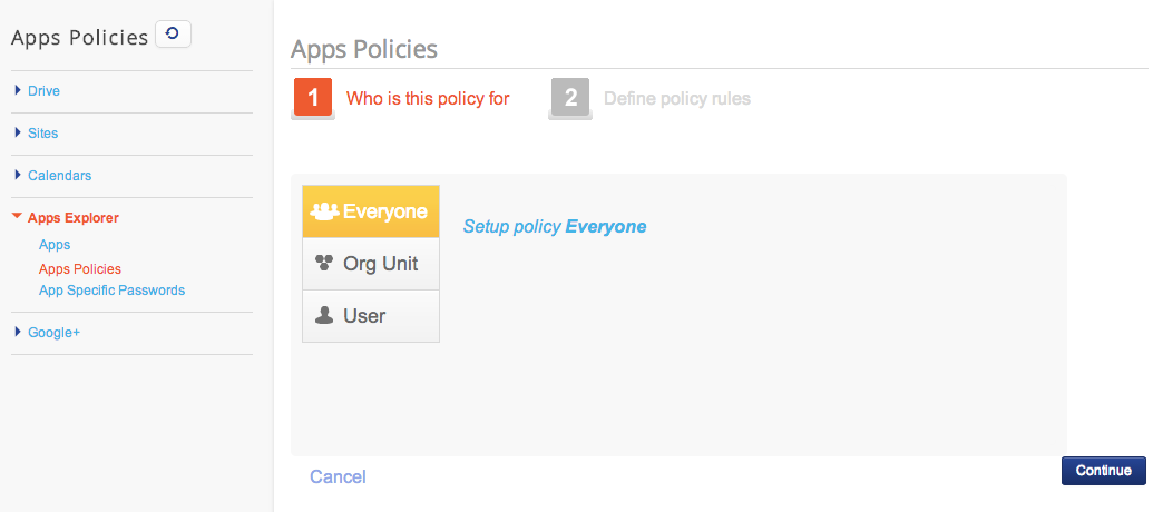 В policies нет explorer